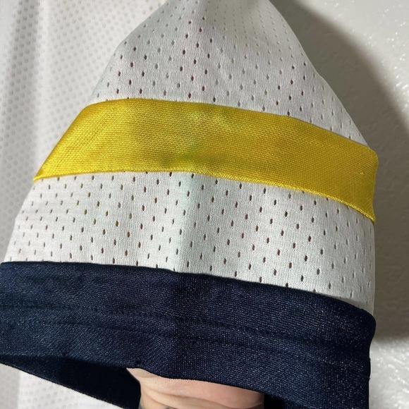 Vintage Michigan Wolverines Jersey Shirt Mens Blue Yellow Stitched Size 2XL XXL - Picture 7 of 11